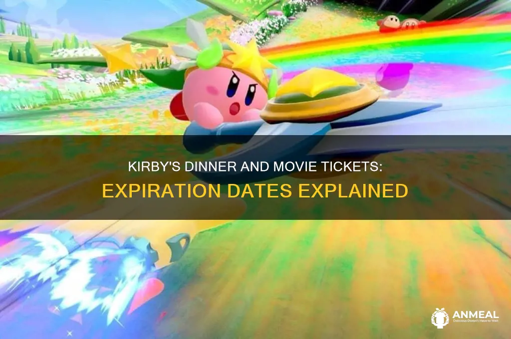 do kirbys dinner and movie tickets expire