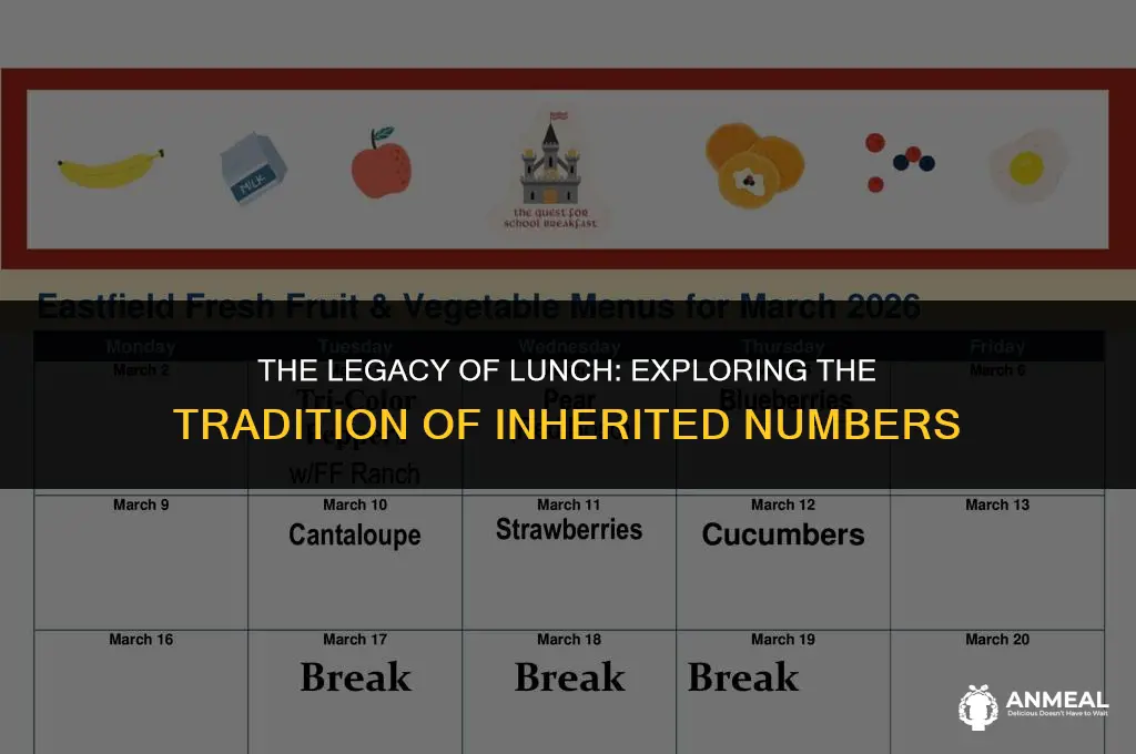 do lunch numbers get passed down