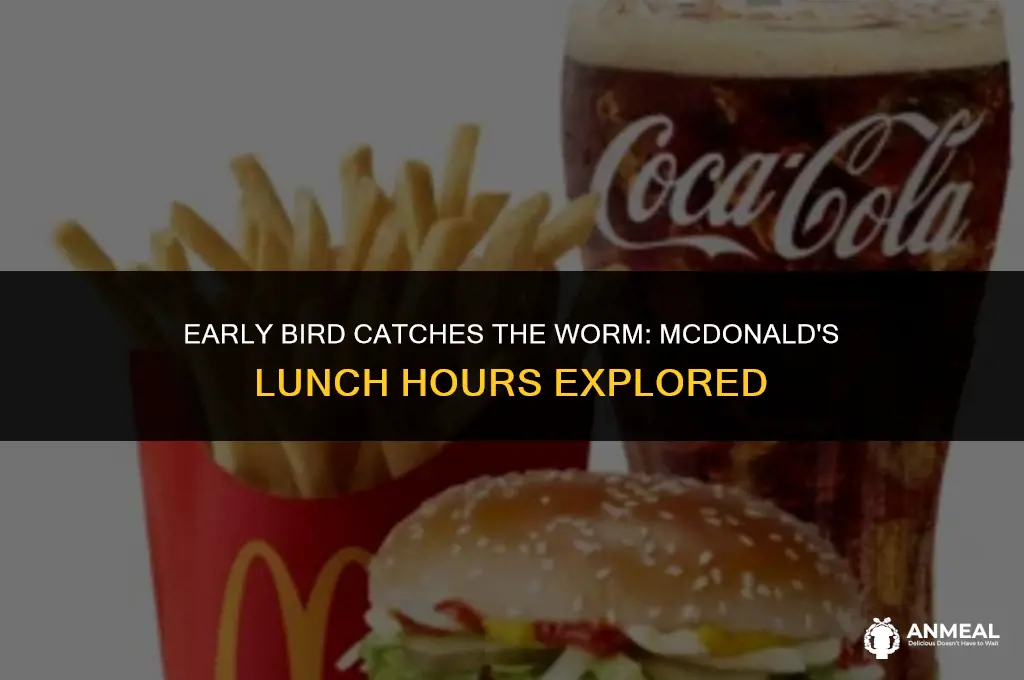 do mcdonalds offer lunch at 8 30