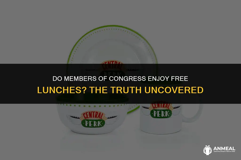 do members of congress get free lunches