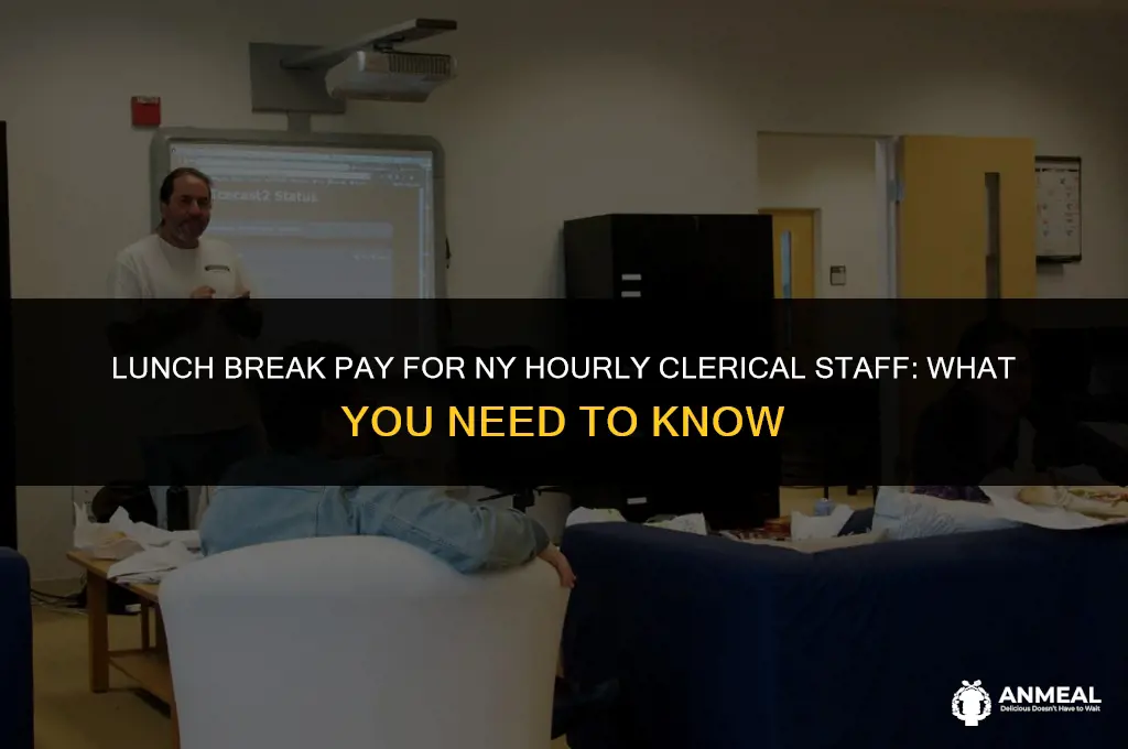 do nys hourly clerical personel get paid for lunch