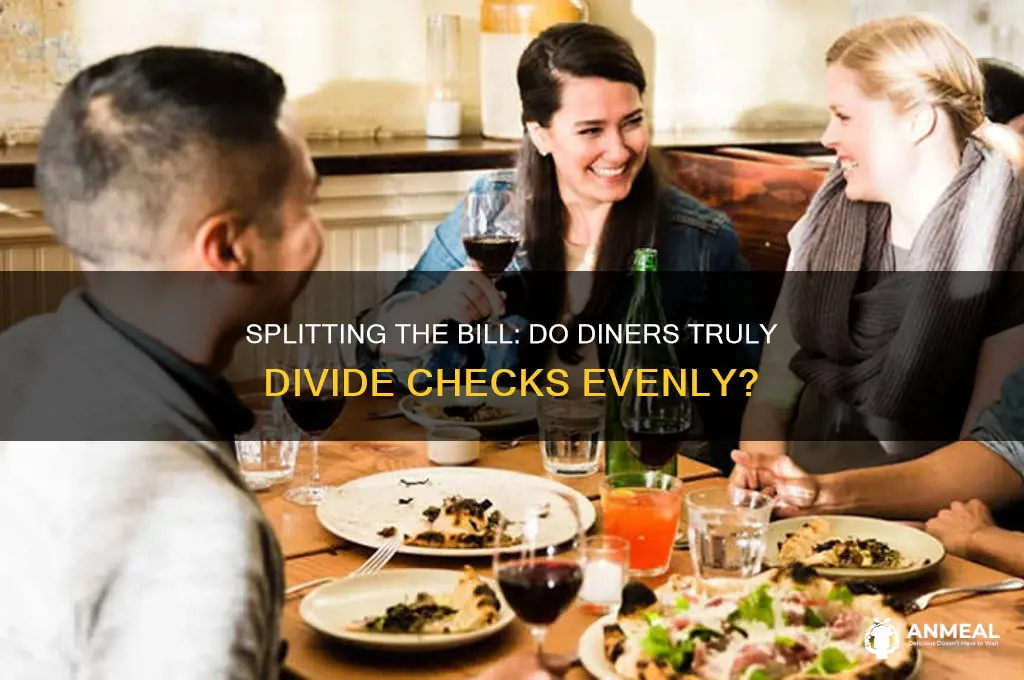 do people really split checks evently at dinner