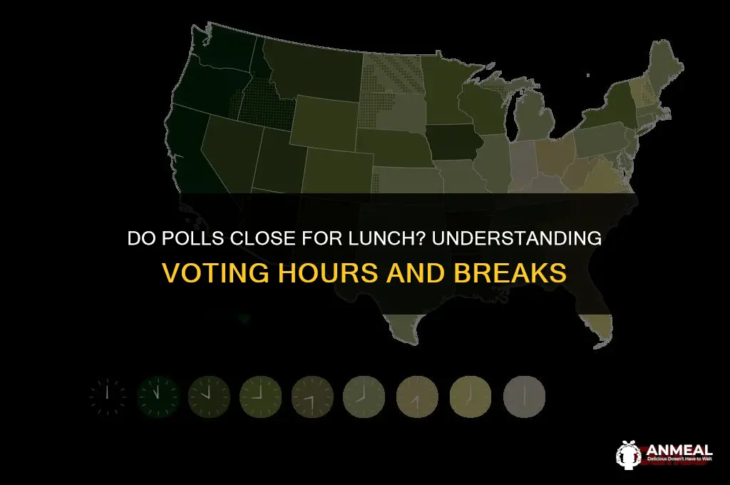 do polls close for lunch