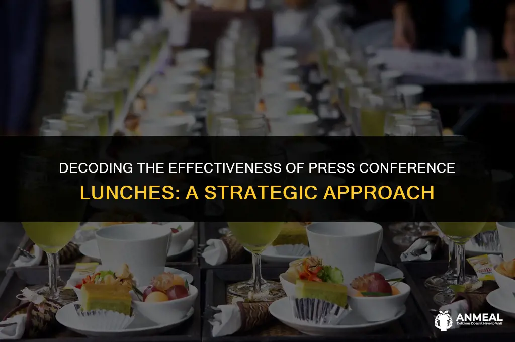 do press conference lunches work