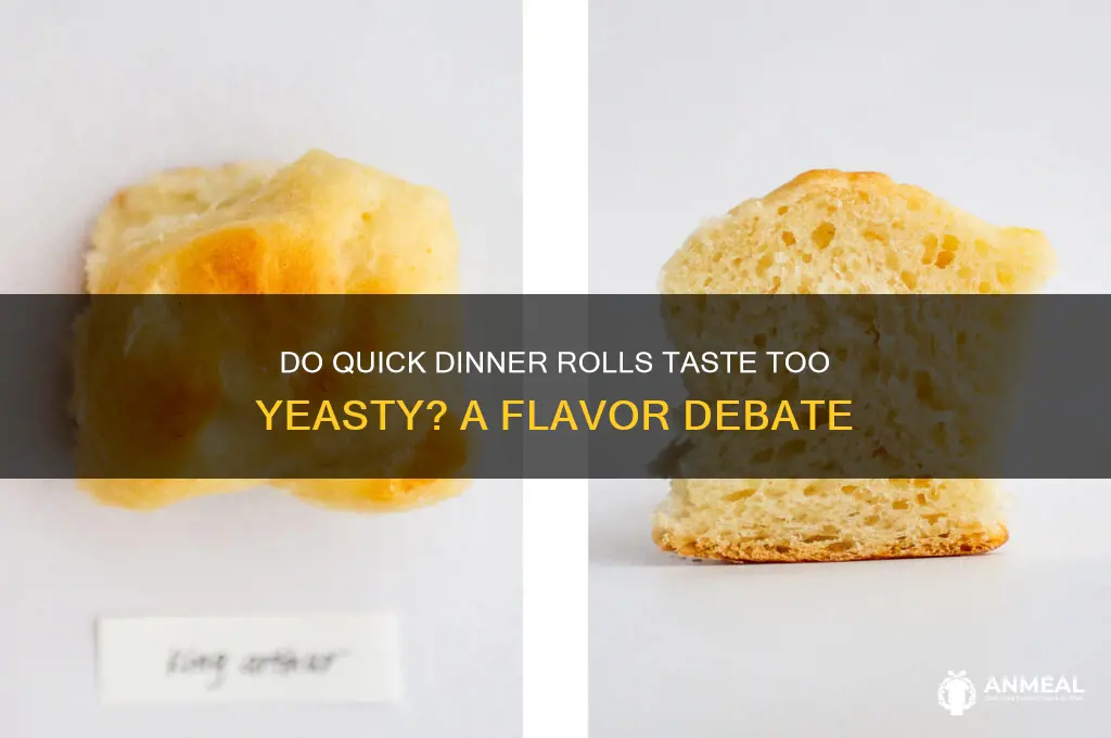 do quick dinner rolls taste too yeasty