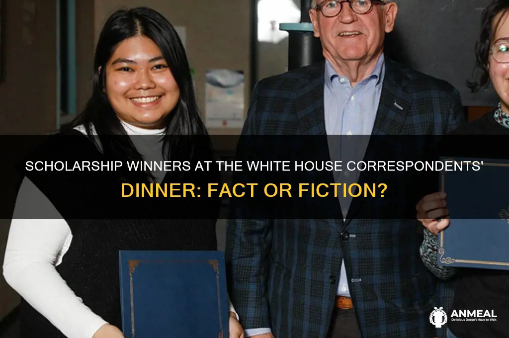 do scholarship winenrs get a guest white house correspondents dinner