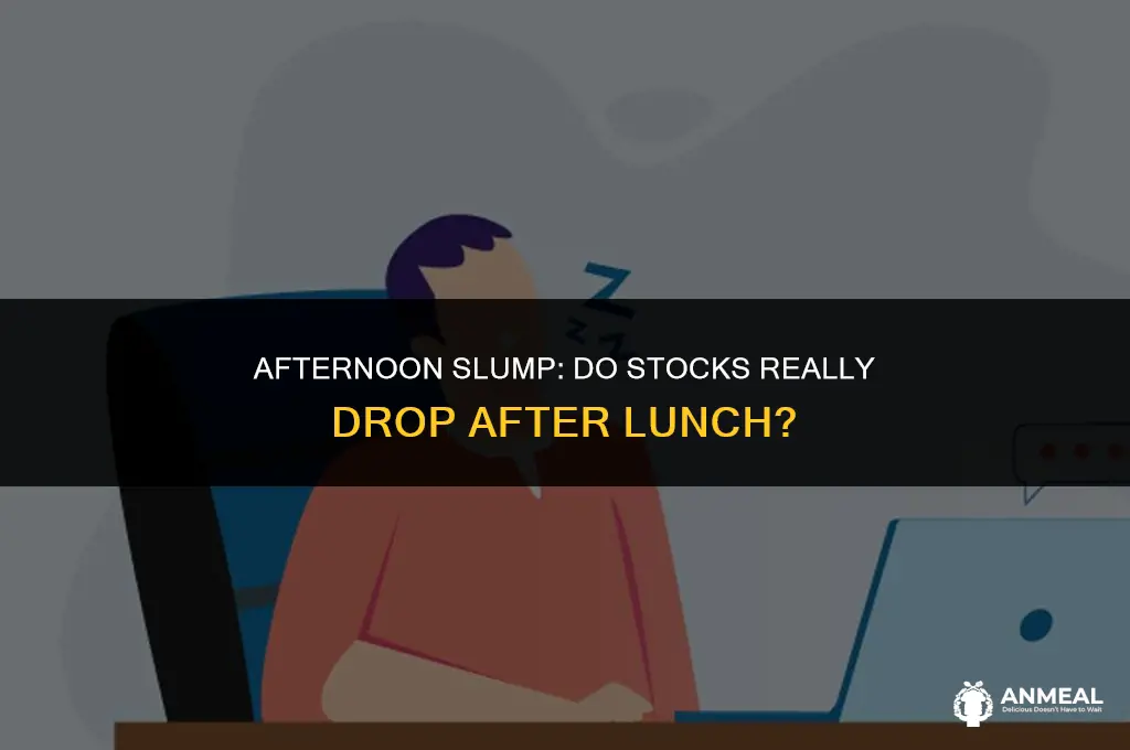 do stocks drop after lunch