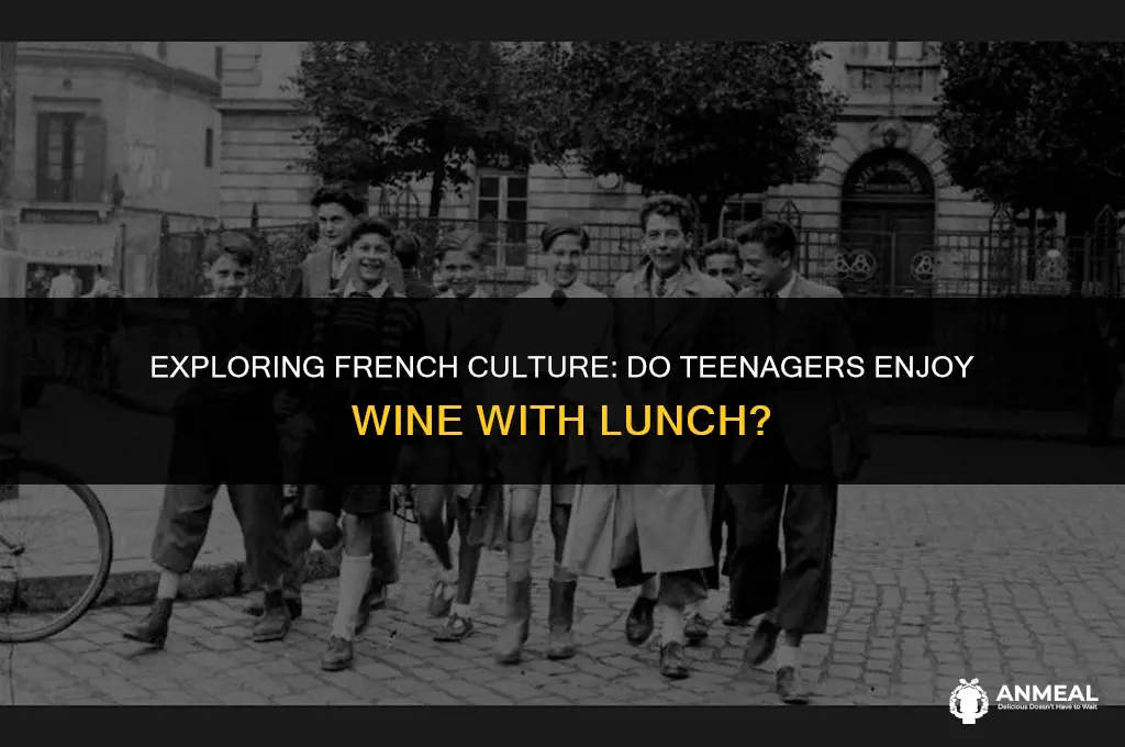 do teenagers drink wine with lunch in france