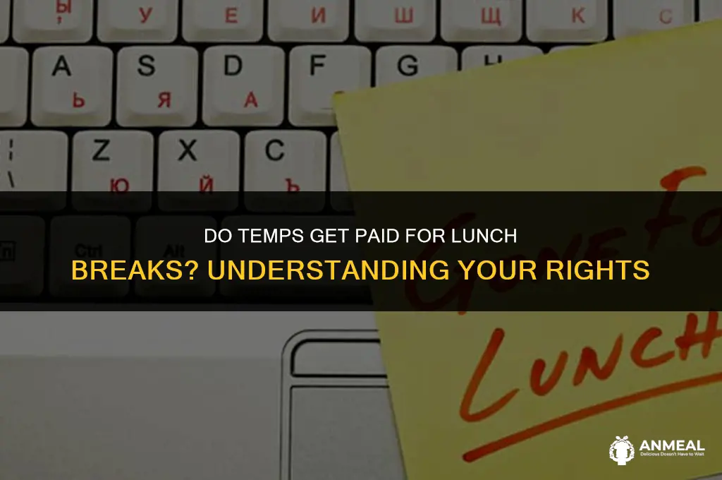do temps get paid for lunch