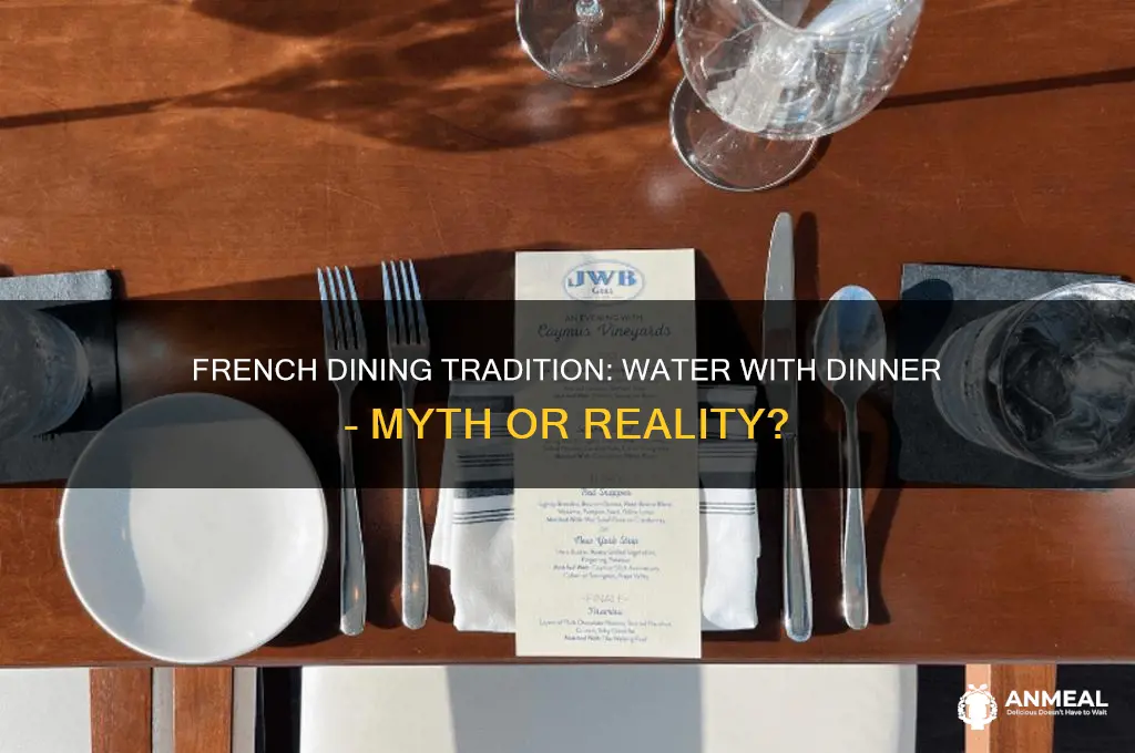 do the french drink water with dinner