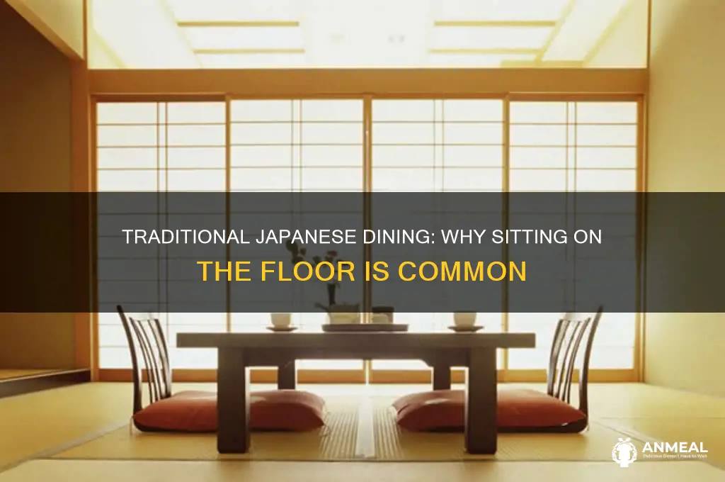 do the japanese sit on the floor for dinner