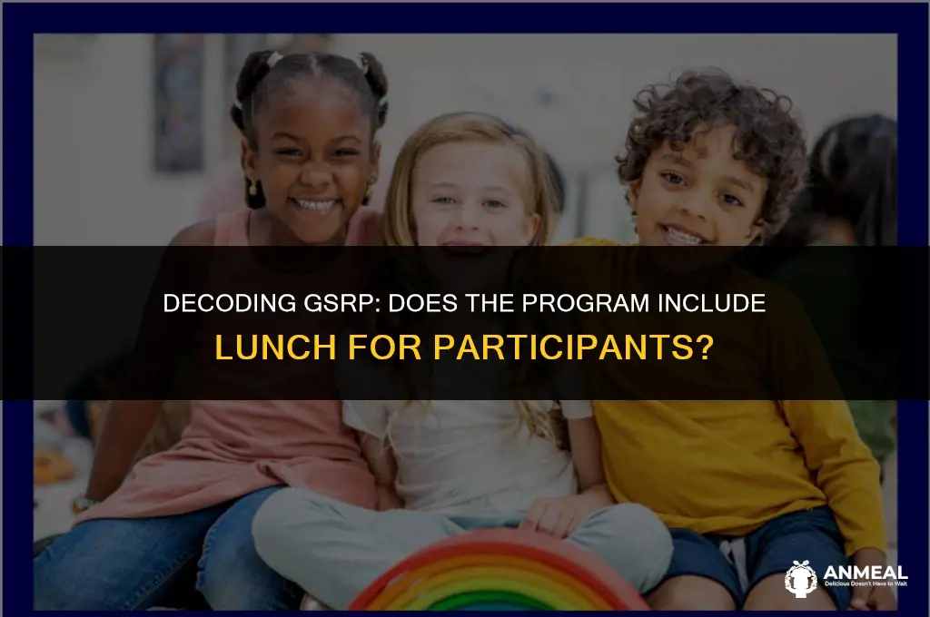 do they provide them with lunch in gsrp