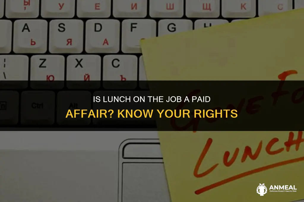 do you ahve to pay for lunch on the job