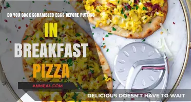 Breakfast Pizza: Scrambled Eggs, Before or After?