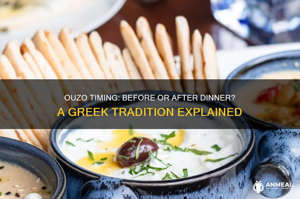 do you drink ouzo before or after dinner
