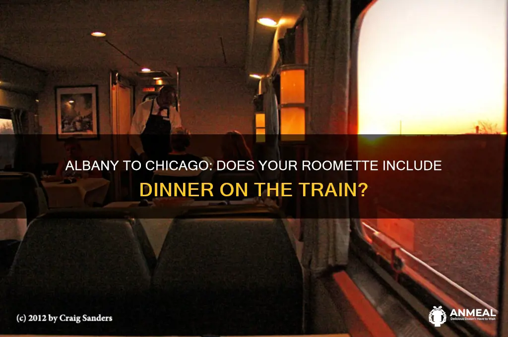 do you get dinner from albany to chicago with roomette