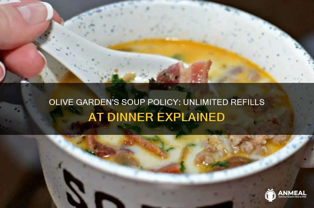 do you get unlimited soup at dinner at olive garden