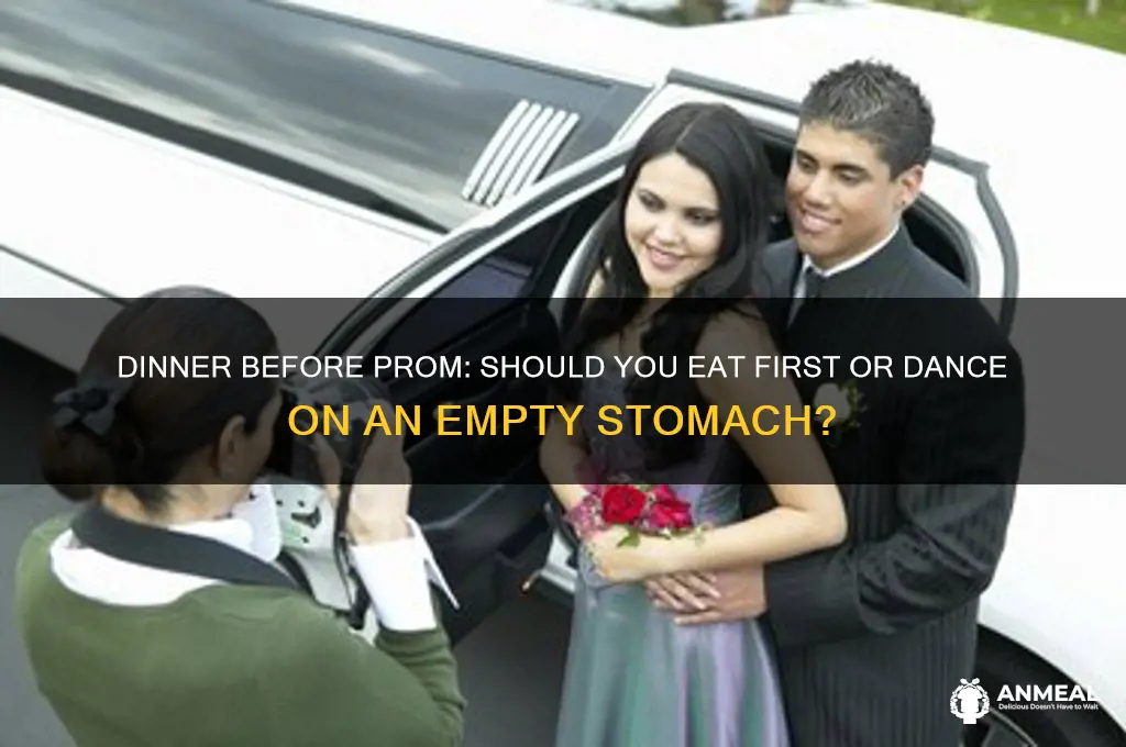 do you go to dinner before prom