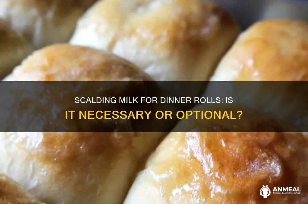 do you have to scald milk for dinner rolls