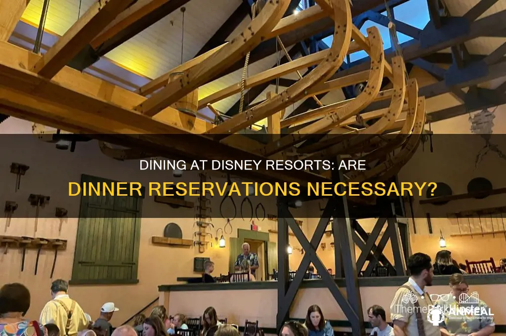 do you need dinner adrs in disney resorts