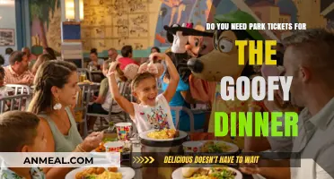 Goofy Dinner at Disney: Park Tickets Required or Not?