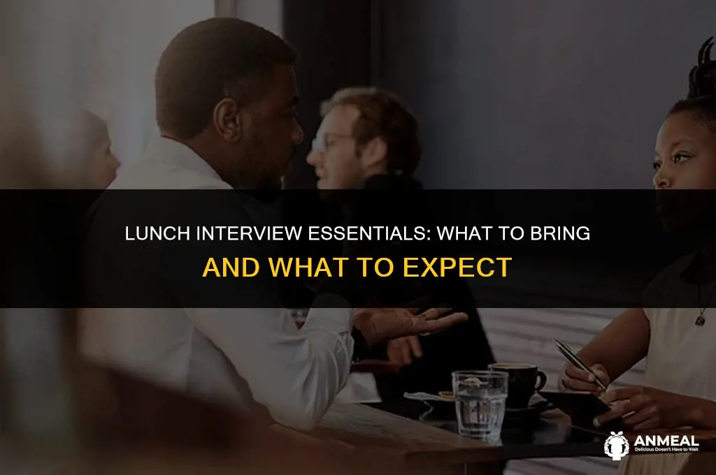do you need to bring anything for a lunch interview