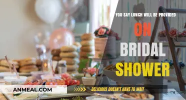 Will Lunch Be Provided at the Bridal Shower?