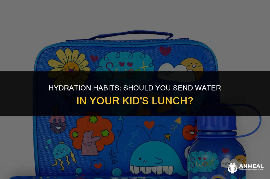 do you send water in kids lunch