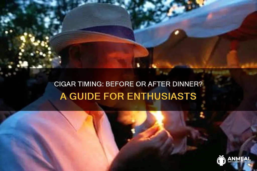 do you smoke cigars before or after dinner