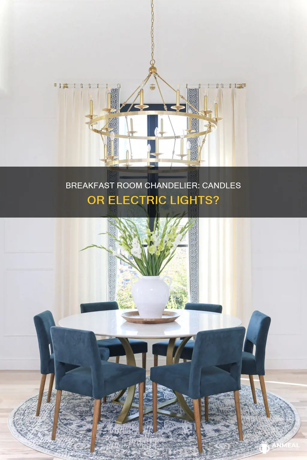 do you use chandelier for breakfast room candle
