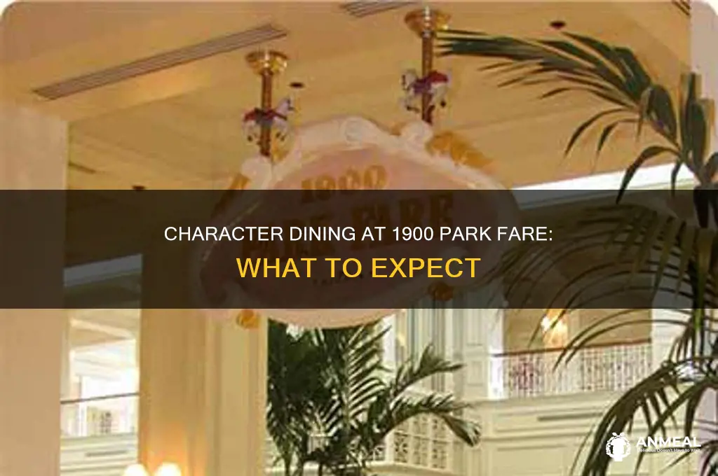 does 1900 park fare have characters at dinner