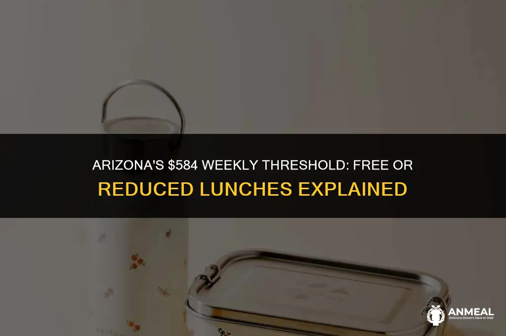 does 584 a week constitute free or reduced lunches arizona