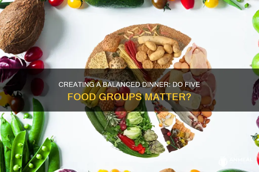 does a balanced dinner include five food groups