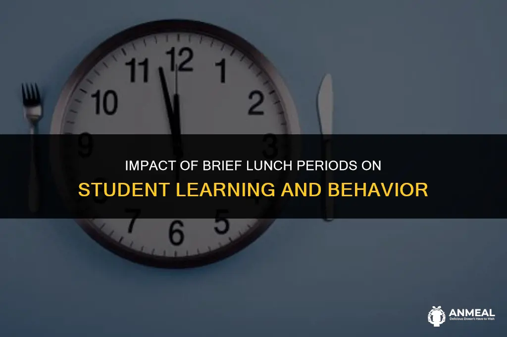 does a short lunch period affect learning and behavior