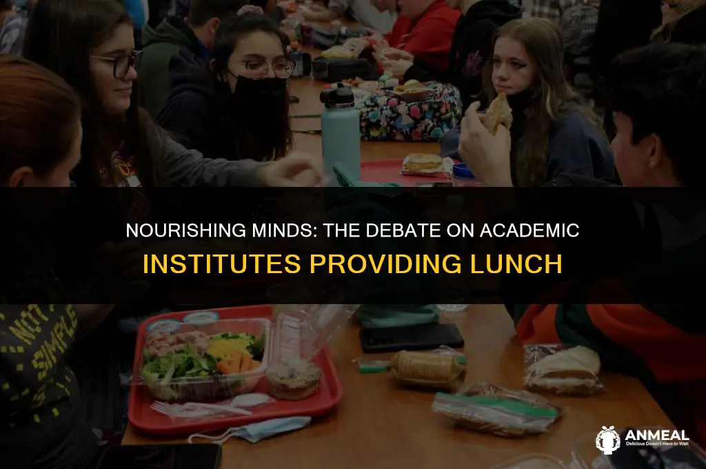 does an academic intute need to provide lunch
