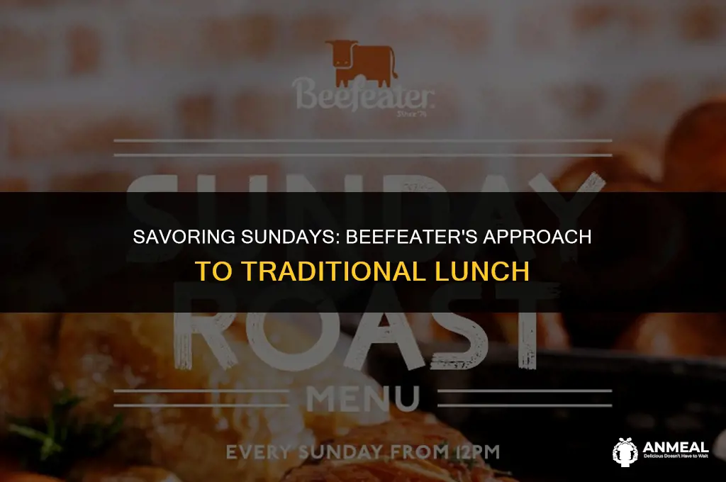 does beefeater do sunday lunch