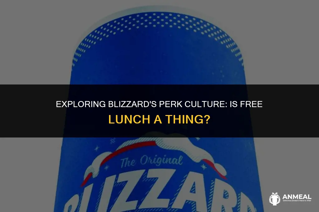 does blizzard have free lunch