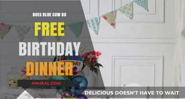 Blue Cow's Birthday Treat: Free Dinner or Myth?