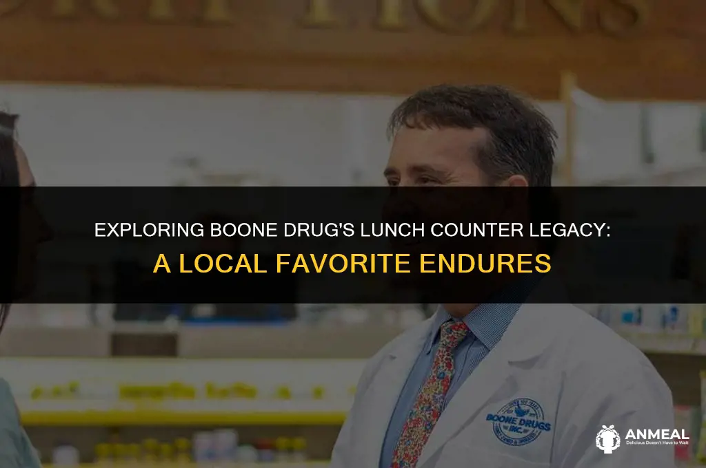 does boone drug still have lunch counter
