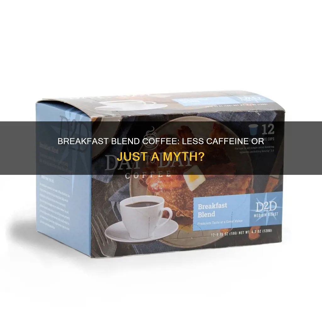 does breakfast blend coffee have less cafeine