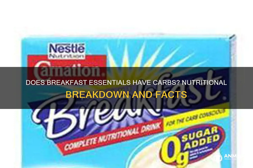 does breakfast essentials have carbs