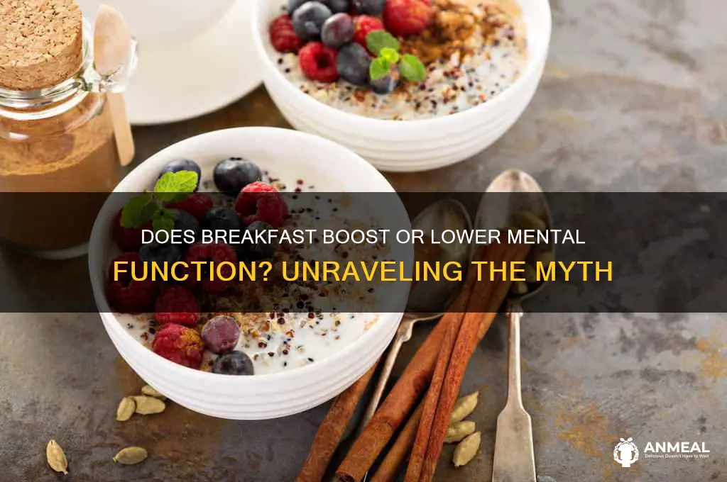 does breakfast lower mental function