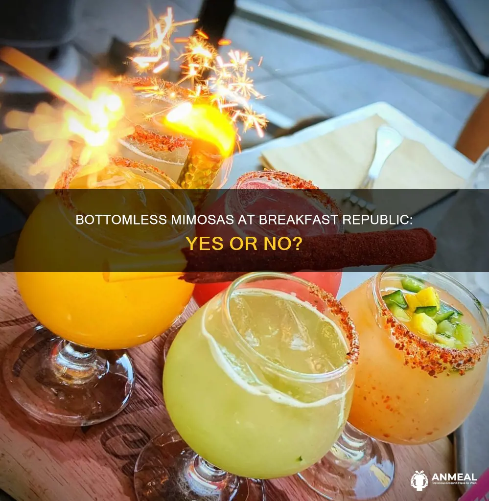 does breakfast republic have bottomless mimosas
