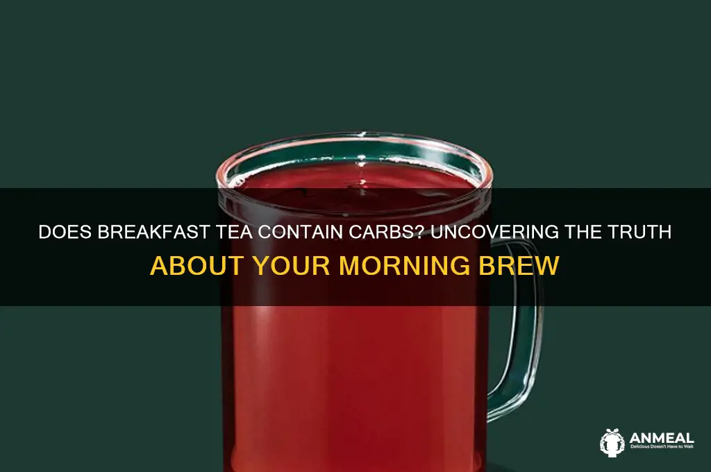 does breakfast tea have carbs