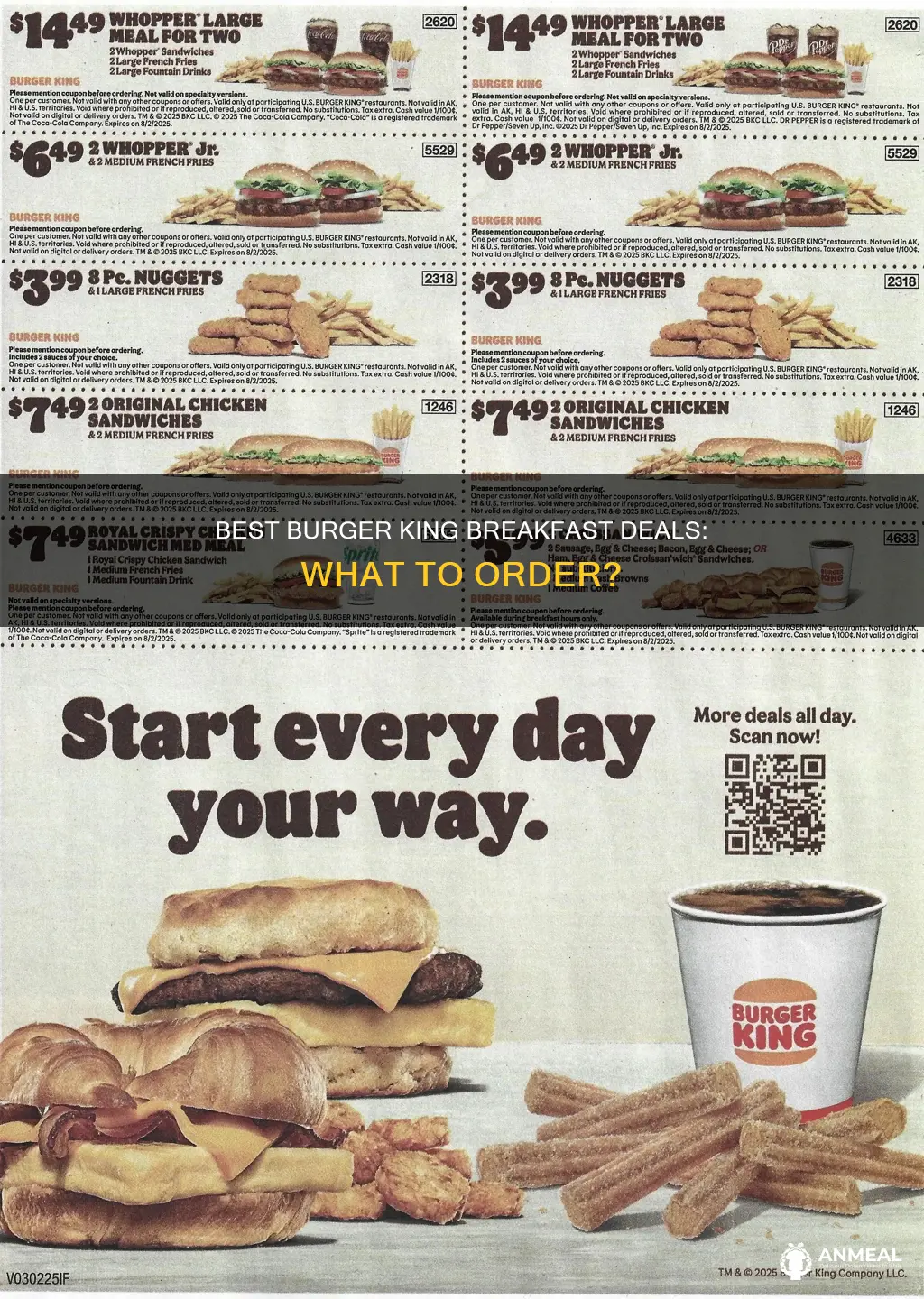 does burger king have any breakfast deals
