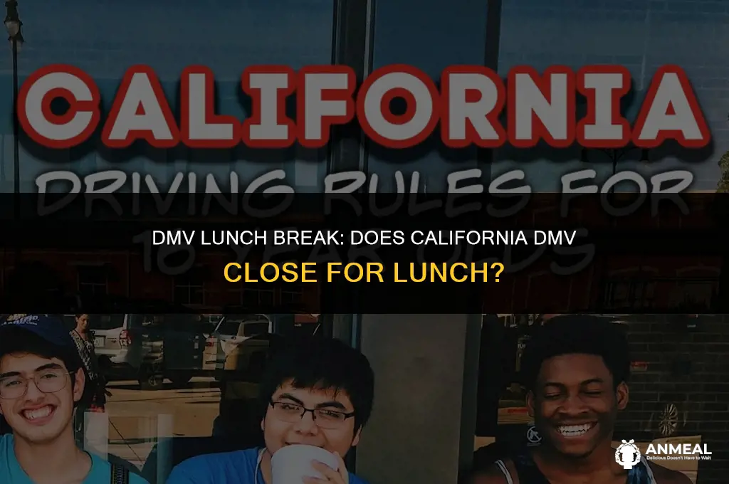 does ca dmv close for lunch