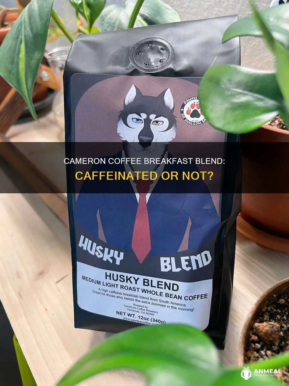 does cameron coffee breakfast blend have caffeine