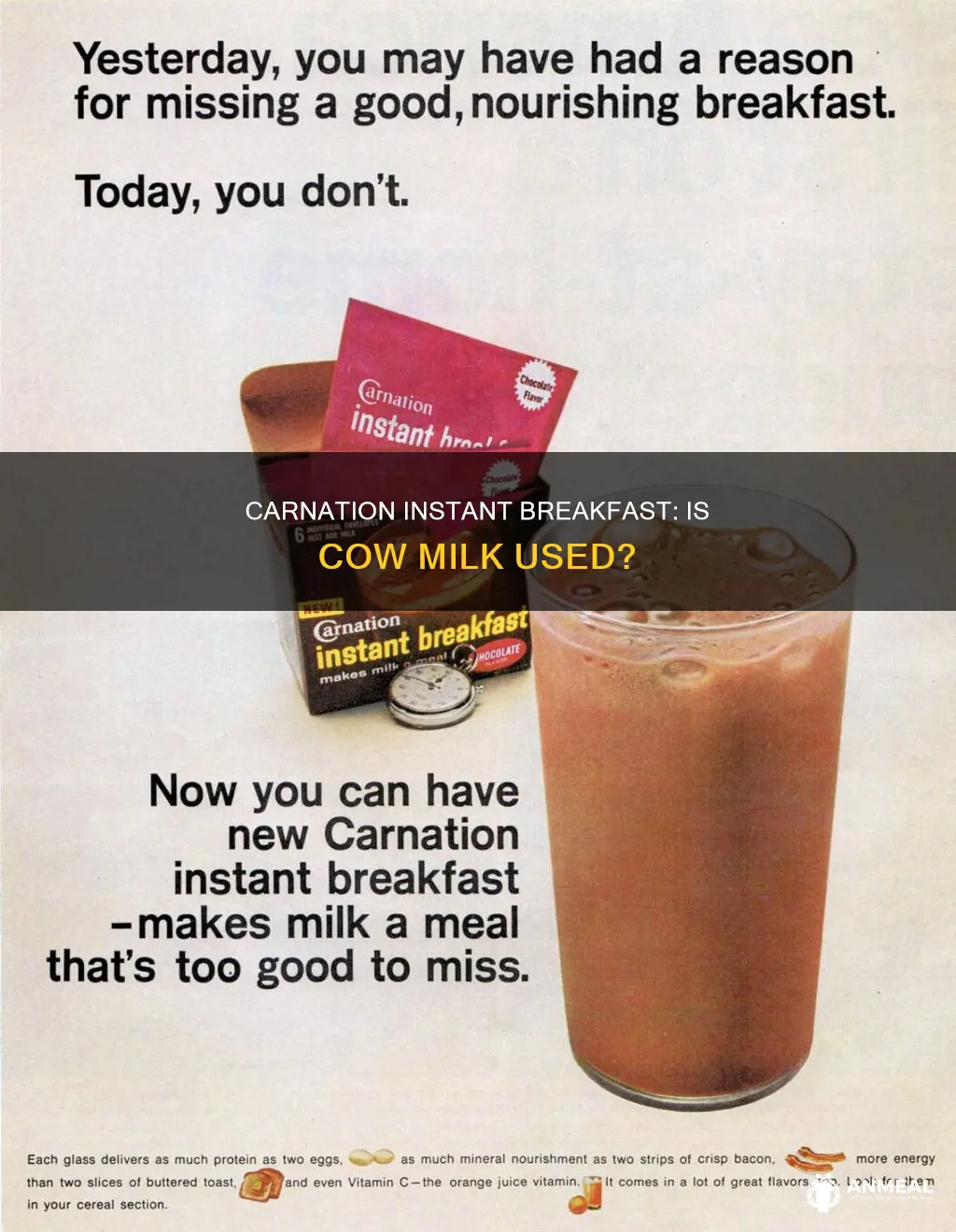 does carnation instant breakfast contain cow milk