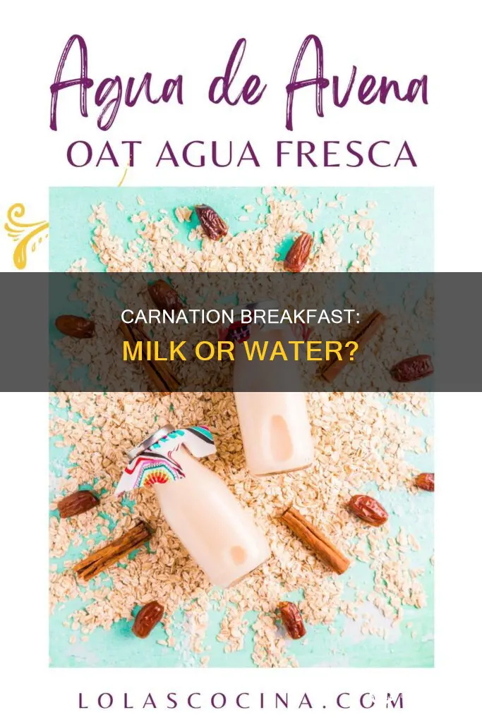 does carnatona breakfast take milk or water