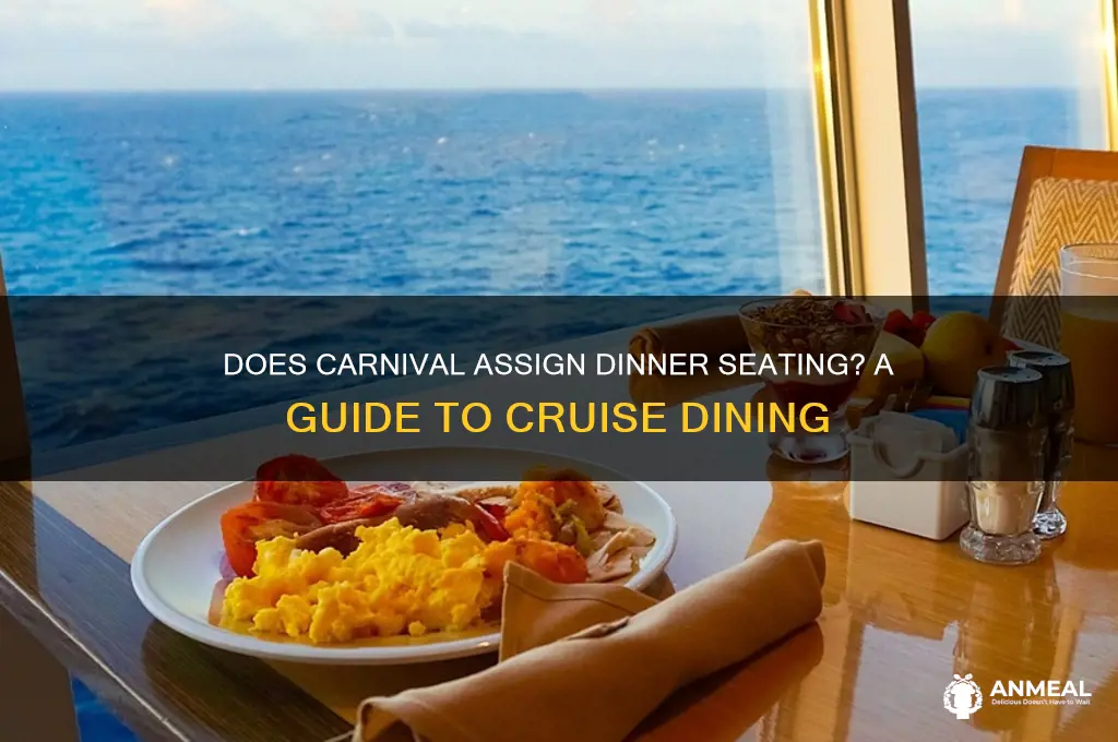 does carnival assign dinner
